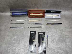 Mainly ballpoint pens, including Parker - 2