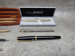 Mainly ballpoint pens, including Parker - 5