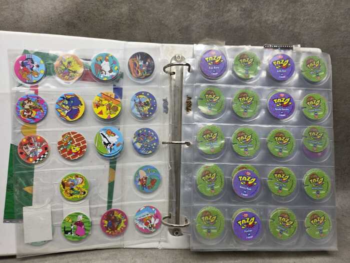 Tazo collector chips in white album