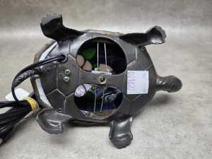 Tiffany-style-stained glass turtle accent lamp - 3
