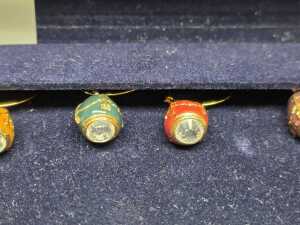 Faberge set of 12 wine glass charms - 4