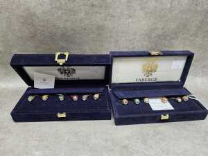 Faberge set of 12 wine glass charms - 6