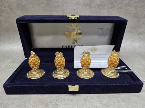 Faberge set of four place card stands