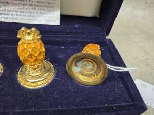 Faberge set of four place card stands - 4
