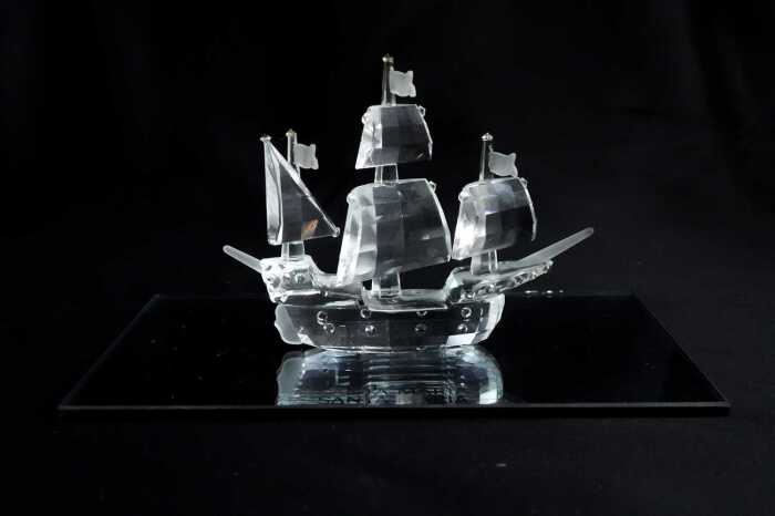 Swarovski 'Santa Maria' ship crystal figure