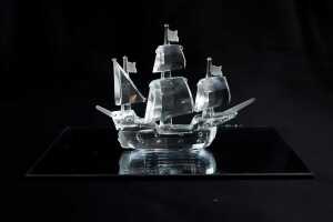 Swarovski 'Santa Maria' ship crystal figure