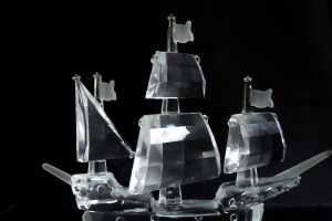 Swarovski 'Santa Maria' ship crystal figure - 2