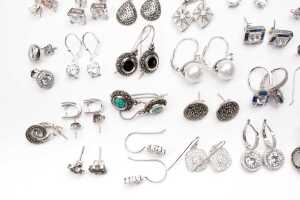 A large collection of earrings in sterling silver - 5