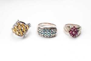 A collection of gemstone jewellery in sterling silver - 2
