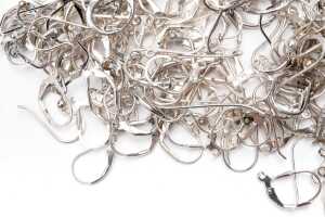 A large collection of earring findings in sterling silver - 3