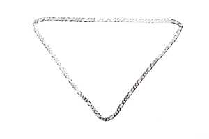 Two figaro link necklaces in sterling silver - 2