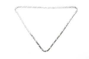 Two figaro link necklaces in sterling silver - 3
