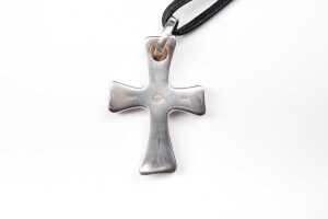 A Georg Jensen Georg Jensen Sterling Silver Cross pendant design no. 565 - 3