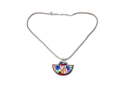A Freywille "Hommage a Hundertwasser" pendant and necklace