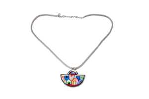 A Freywille "Hommage a Hundertwasser" pendant and necklace