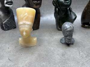 Decorative stone figures, including Shona stone - 2