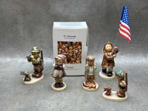 Five Goebel Hummel porcelain figures