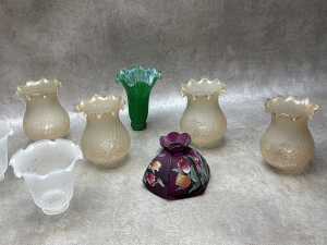 Assorted glass lampshades - 3