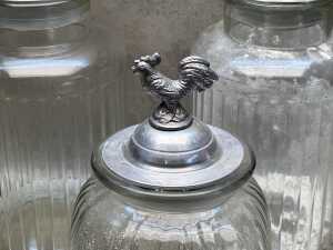 Four glass kitchen canisters - 2