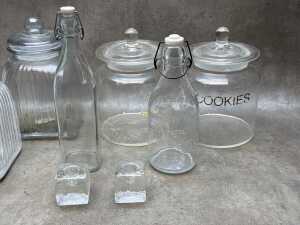 Glass kitchen canisters and bottles - 2
