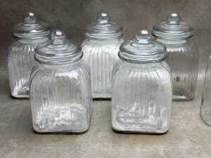Glass kitchen canisters and bottles - 3