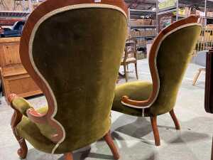 Victorian ladies' and gents' chairs - 6