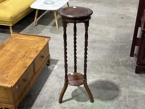 Mahogany Barley twist jardini&egrave;re stand