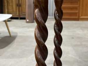 Mahogany Barley twist jardini&egrave;re stand - 4