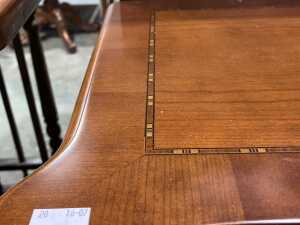 Carved three drawer bedside chest - 5