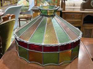 Glass leadlight pendant shade