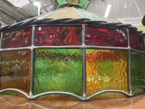 Glass leadlight pendant shade - 3