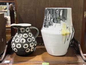 Vase and contemporary jug