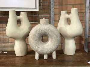 Three modern ceramics