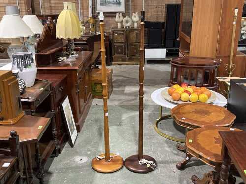 Two standard lamps (no shades)