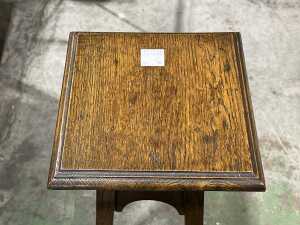 Arts and Crafts oak planter stand - 2