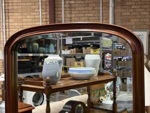 Victorian Mahogany cheval mirror - 2