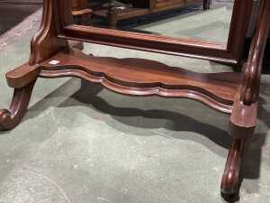 Victorian Mahogany cheval mirror - 3