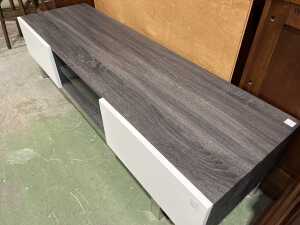 Modern two-tone entertainment unit - 2