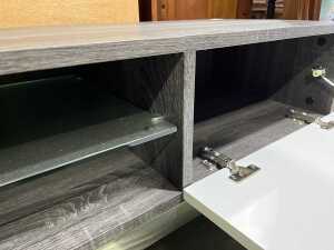 Modern two-tone entertainment unit - 4