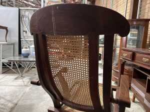 Victorian walnut steamer deck chair - 5