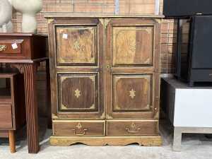 Antique Chinese spice cabinet with brass mounts