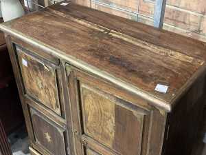 Antique Chinese spice cabinet with brass mounts - 2