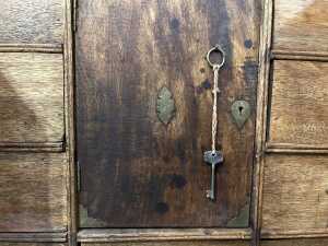 Antique Chinese spice cabinet with brass mounts - 5