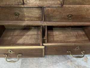 Antique Chinese spice cabinet with brass mounts - 6