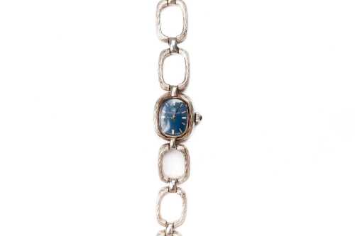 A vintage Bucherer manual winding ladies watch in sterling silver