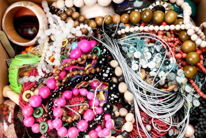 A large collection of costume jewellery and watches