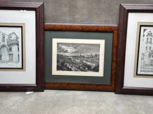 Five framed prints of scenes from around the world - 4