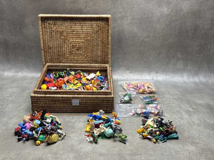 Box of assorted collectible figures, including The Seven Dwarves