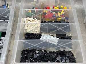 Three tubs of assorted interlocking building blocks - 2