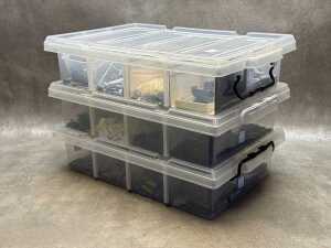 Three tubs of assorted interlocking building blocks - 3